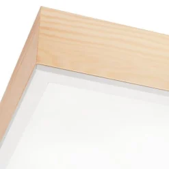 Lamkur Blendarme Deckenleuchte Glas Holz Pinie E27 L:48 cm* Wohnzimmerlampen|Glaslampen