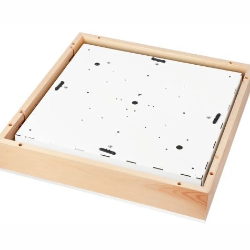 Lamkur Blendarme Deckenleuchte Glas Holz Pinie E27 L:48 cm* Wohnzimmerlampen|Glaslampen