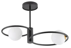 Sigma Blendarme Deckenleuchte Glas Schwarz Weiß G9 L:55 cm* Deckenleuchten|Kugellampen