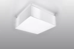 Sollux Blendarme Deckenleuchte Weiß Modern 25 cm quadratisch E27* Deckenleuchten|Flurlampen