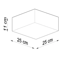 Sollux Blendarme Deckenleuchte Weiß Modern 25 cm quadratisch E27* Deckenleuchten|Flurlampen