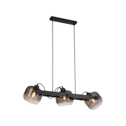 Just Light Blendarme Hängelampe Glas Metall E27 90 cm schwenkbar