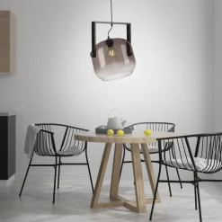 Just Light Blendarme Hängelampe Glas Metall L:35 cm E27 Industrie* Hängelampen|Bürolampen