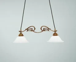 Discount Berliner Messingleuchten Blendarme Hängelampe Messing Glas Ornamente E27 68 cm