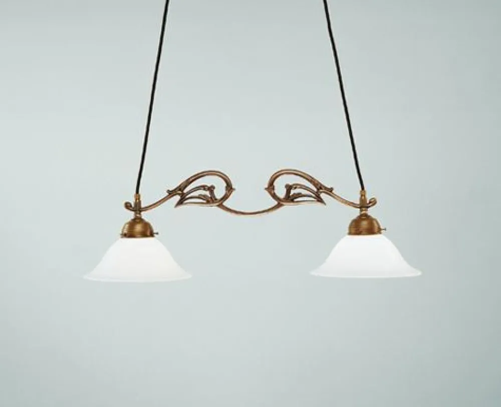 Discount Berliner Messingleuchten Blendarme Hängelampe Messing Glas Ornamente E27 68 cm