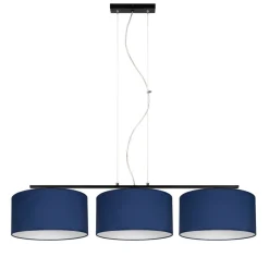 Belis Blendarme Hängelampe Stoff Schwarz Blau E27 L:100 cm* Bürolampen|Wohnzimmerlampen