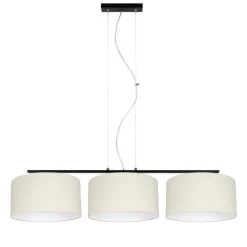 Best Belis Blendarme Hängelampe Stoff Schwarz Ecru E27 L:100 cm
