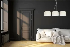 Best Belis Blendarme Hängelampe Stoff Schwarz Ecru E27 L:100 cm