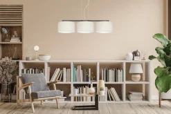 Best Belis Blendarme Hängelampe Stoff Schwarz Ecru E27 L:100 cm