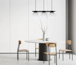 Belis Blendarme Hängeleuchte Glaskugeln E27 3-flmg Schwarz* Hängelampen|Bürolampen