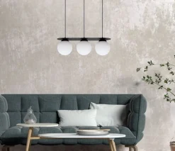 Belis Blendarme Hängeleuchte Glaskugeln E27 3-flmg Schwarz* Hängelampen|Bürolampen