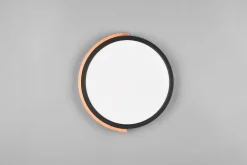 Trio Reality Blendarme LED Deckenlampe Holz rund Ø31,5 cm Schwarz* Flurlampen|Bürolampen