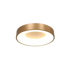 Online Steinhauer Blendarme LED Deckenlampe in Gold Weiß Ø30 cm stilvoll