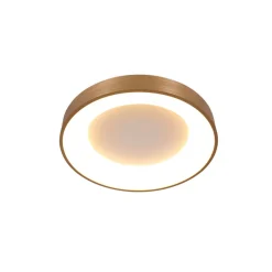 Online Steinhauer Blendarme LED Deckenlampe in Gold Weiß Ø30 cm stilvoll