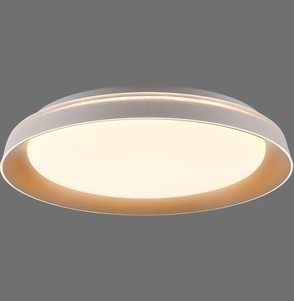 Just Light Blendarme LED Deckenlampe Weiß Messing Ø43 cm dimmbar* Deckenleuchten|Flurlampen