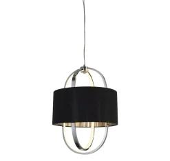 Searchlight Blendarme LED Hängelampe Stoff Metall warmweiß Ø38 cm* Wohnzimmerlampen|Esszimmer Lampen