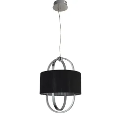 Searchlight Blendarme LED Hängelampe Stoff Metall warmweiß Ø38 cm* Wohnzimmerlampen|Esszimmer Lampen