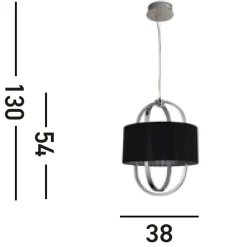 Searchlight Blendarme LED Hängelampe Stoff Metall warmweiß Ø38 cm* Wohnzimmerlampen|Esszimmer Lampen