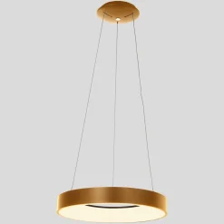 Best Steinhauer Blendarme LED Pendelleuchte in Gold Weiß Ø48 cm rund