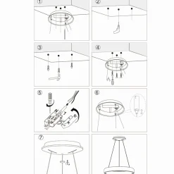 Best Steinhauer Blendarme LED Pendelleuchte in Gold Weiß Ø48 cm rund