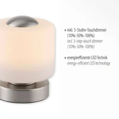 Discount Paul Neuhaus Blendarme LED Tischleuchte Touch dimmbar 15 cm 3000 K