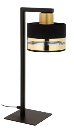 Sigma Blendarme Nachttischlampe Schwarz Gold Metall E27 45 cm* Tischlampen|Schlafzimmer Lampen