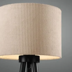 Just Light Blendarme NachtTischlampe Tripod Stoffschirm E27 46 cm* Wohnzimmerlampen|Schlafzimmer Lampen