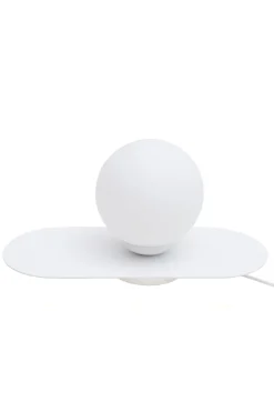 Outlet Belis Blendarme Nachttischlampe Glas Metall E27 22 cm in Weiß