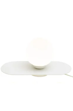 Outlet Belis Blendarme Nachttischlampe Glas Metall E27 22 cm in Weiß