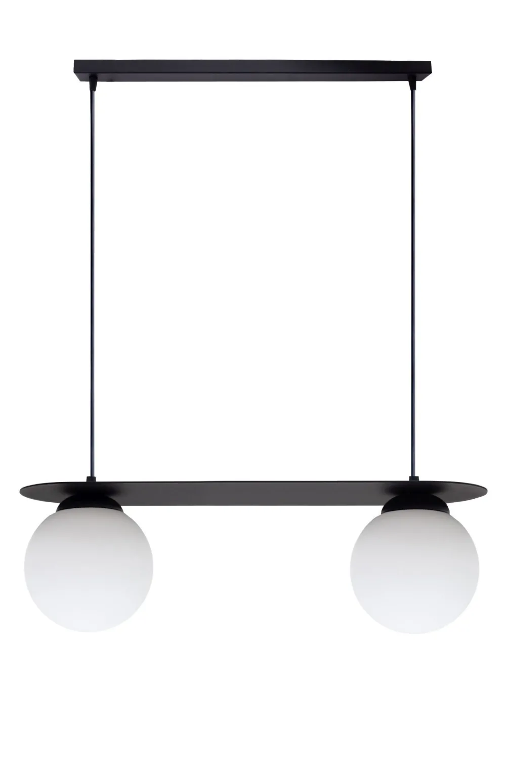 New Belis Blendarme Pendelleuchte Glaskugeln E27 2-flmg Schwarz