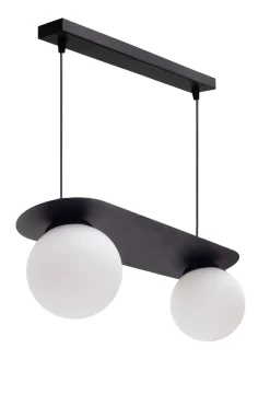 New Belis Blendarme Pendelleuchte Glaskugeln E27 2-flmg Schwarz