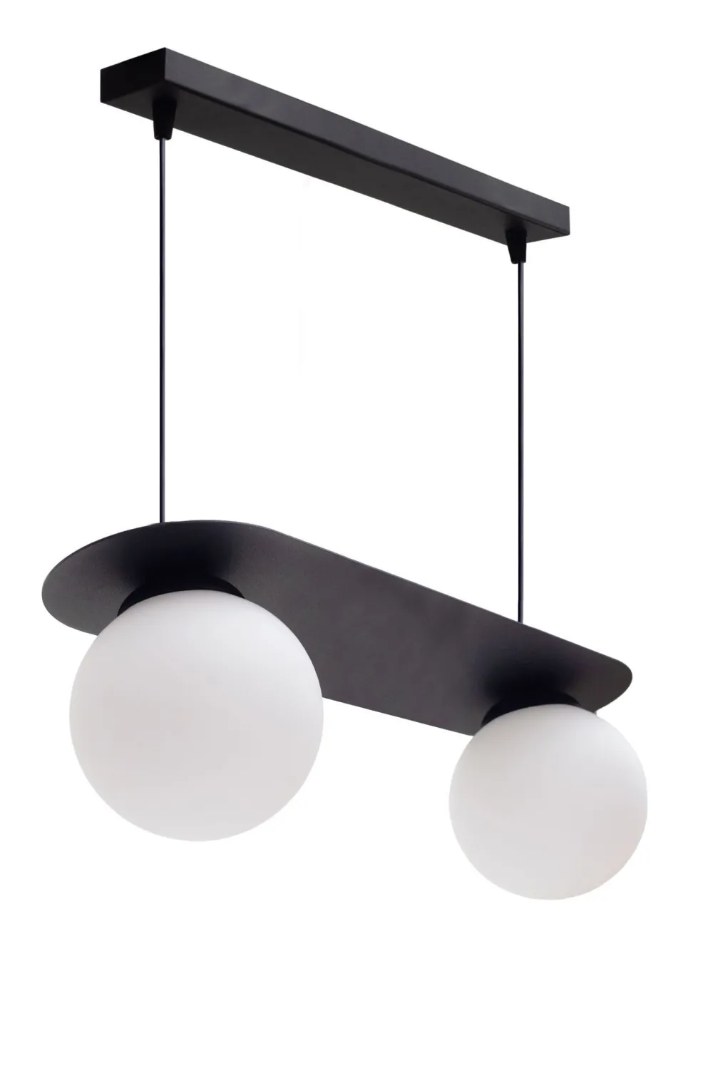 New Belis Blendarme Pendelleuchte Glaskugeln E27 2-flmg Schwarz