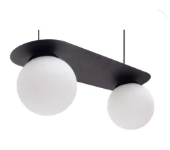 New Belis Blendarme Pendelleuchte Glaskugeln E27 2-flmg Schwarz
