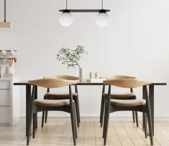 New Belis Blendarme Pendelleuchte Glaskugeln E27 2-flmg Schwarz