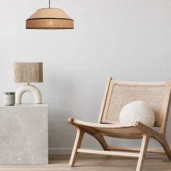 Belis Blendarme Pendelleuchte Jute Natur E27 Ø45 cm wohnlich* Wohnzimmerlampen|Metall Lampen