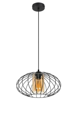 Online Belis Blendarme Pendelleuchte Schwarz Honig Ø34 cm E27 Retro