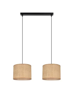 Belis Blendarme Pendelleuchte Stoff Braun E27 50 cm länglich* Hängelampen|Bürolampen