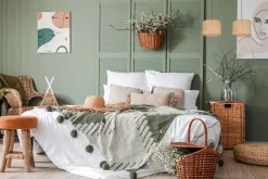 Belis Blendarme Pendelleuchte Stoff Braun E27 50 cm länglich* Hängelampen|Bürolampen