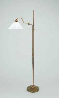 Sale Berliner Messingleuchten Blendarme Stehleuchte Berliner Messing Glas E27 160 cm