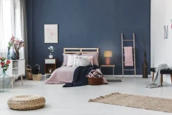 Searchlight Blendarme Tischlampe Glas Stoff 37 cm Pink Natur E27* Wohnzimmerlampen|Glaslampen