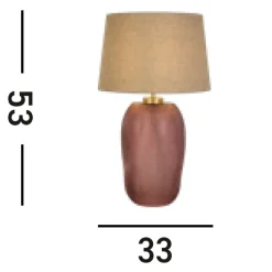 Searchlight Blendarme Tischlampe Glas Stoff 37 cm Pink Natur E27* Wohnzimmerlampen|Glaslampen