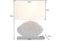 Best Invicta Interior Blendarme Tischlampe Stoff Akazie Kautschuk wohnlich