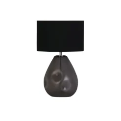 Discount Searchlight Blendarme Tischleuchte Glas Stoff 44,5 cm E27 Schwarz