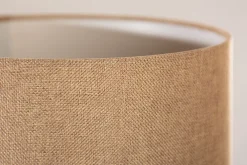 Invicta Interior Blendarme Tischleuchte Holz Leinen 50 cm E27 wohnlich