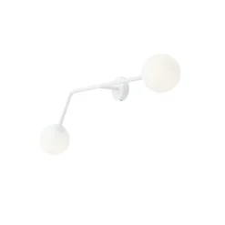 ALDEX Blendarme Wandlampe Glas Weiß H:34 cm E14 gemütlich* Wandleuchten|Badezimmer Lampe