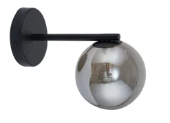 Clearance Sigma Blendarme Wandleuchte Glas Grau Metall Schwarz T:25 cm