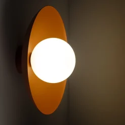 TK Lighting Blendarme Wandleuchte Ziegelrot Metall Glas G9 Ø28 cm* Wandleuchten|Flurlampen