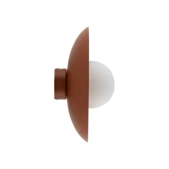 TK Lighting Blendarme Wandleuchte Ziegelrot Metall Glas G9 Ø28 cm* Wandleuchten|Flurlampen