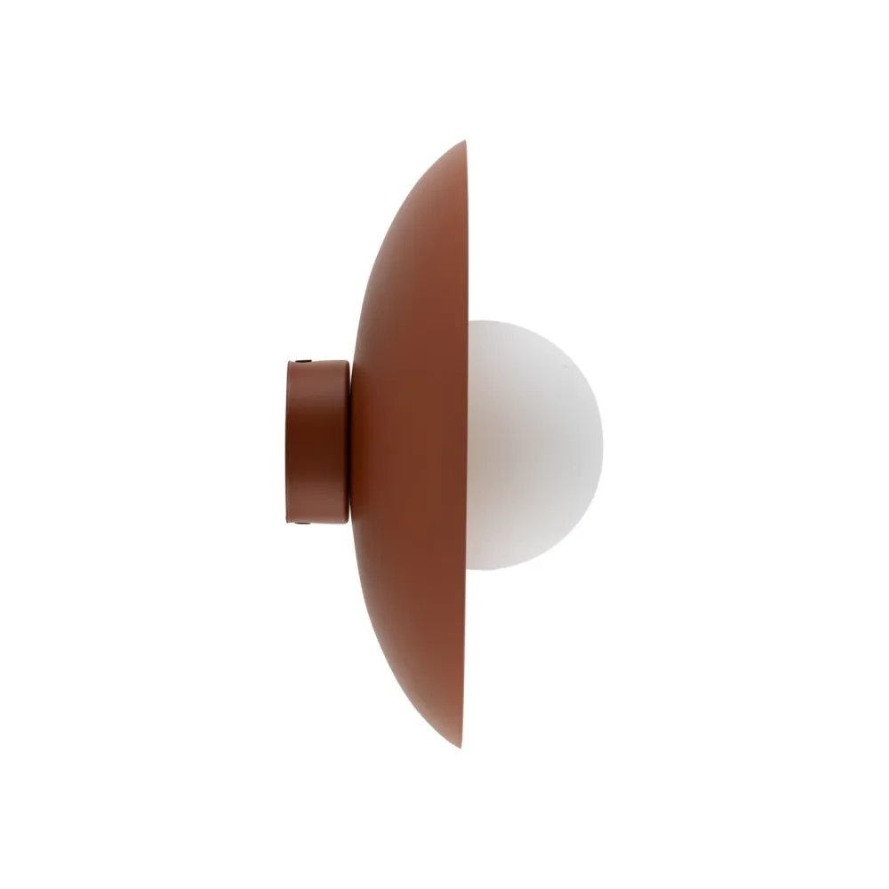 TK Lighting Blendarme Wandleuchte Ziegelrot Metall Glas G9 Ø28 cm* Wandleuchten|Flurlampen