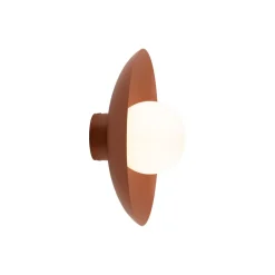 TK Lighting Blendarme Wandleuchte Ziegelrot Metall Glas G9 Ø28 cm* Wandleuchten|Flurlampen